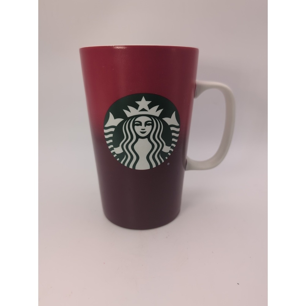 Starbucks 2015 Red, Tall, Ceramic Coffee Mug Cup, 16 oz.,  Drink Tea